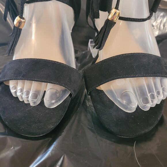 Merona Women’s Black Open Toe Mavis Gladiator Ghillie Laces Sandals Size 8 - Picture 5 of 10